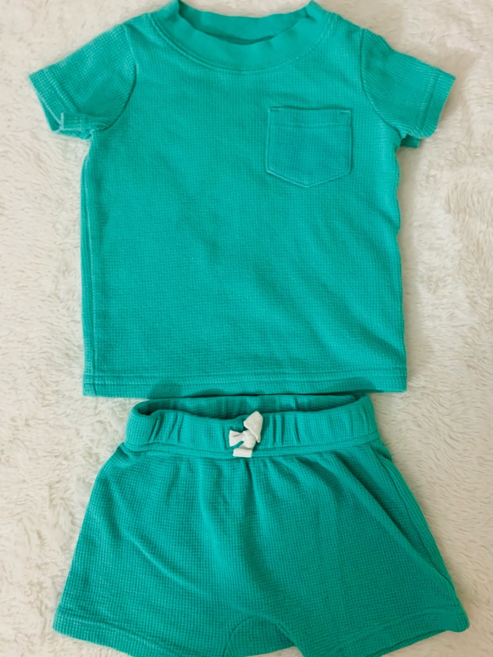Carter's Teal Short Sleeve Pocket Tee and Shorts Set
